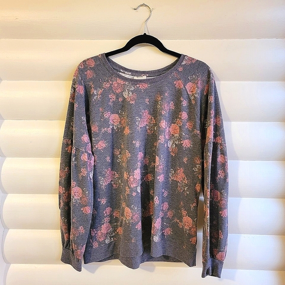 Knox Rose Puff (Balloon) Sleeve Flowered Sweatshirt - Picture 1 of 10